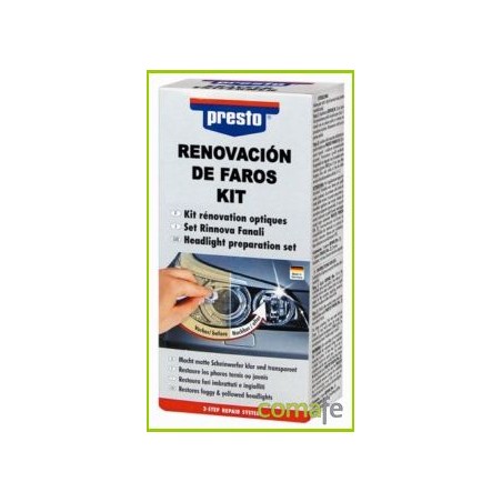 PULIDOR DE FAROS COCHE - 3 LIJAS, GAMUZAS, TACO Y SPRAY LACA - Imagen 1