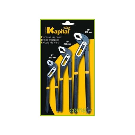 TENAZA DE CANAL PACK 3 PIEZA 8"(200MM)-10"(250MM)-12"(300MM) - Imagen 1