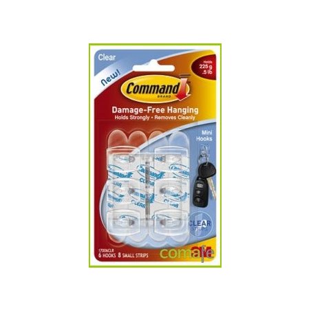 COLGADOR ADHESIVO REUTILIZABLE MINI COMMAND - Imagen 1