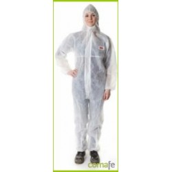 BUZO DESECHABLE C/CAPUCHA T-L BLANCO POLIPROPILENO - Imagen 1