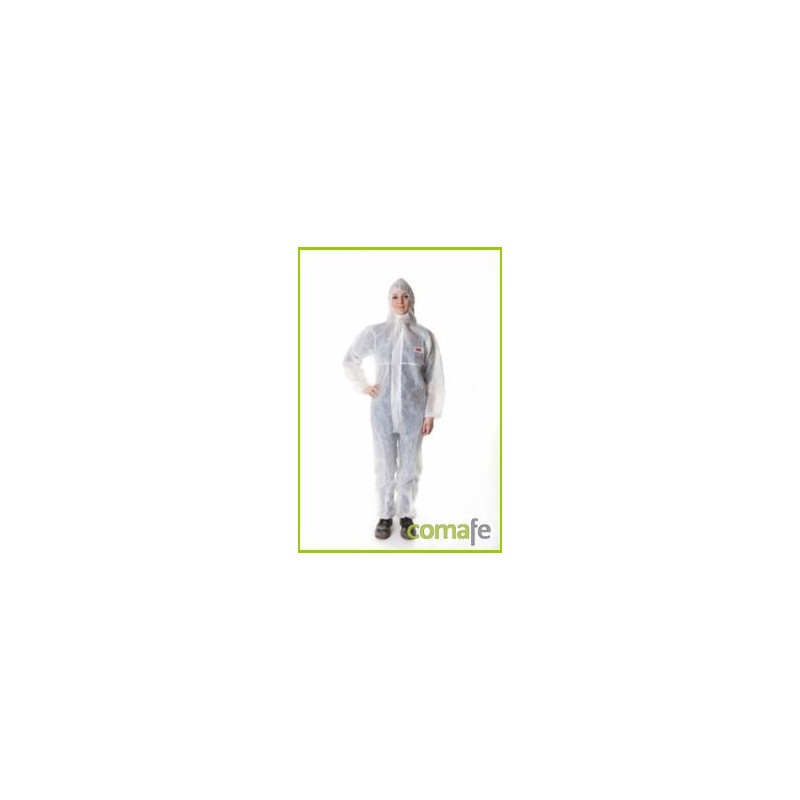 BUZO DESECHABLE C/CAPUCHA T-XXL BLANCO POLIPROPILENO - Imagen 1