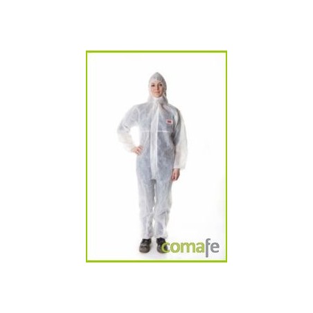 BUZO DESECHABLE C/CAPUCHA T-XXL BLANCO POLIPROPILENO - Imagen 1