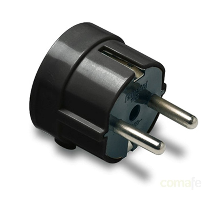 CLAVIJA 16A-250V S/LAT NEGRA FAMATEL - Imagen 1