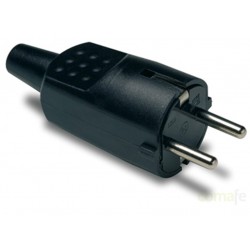CLAVIJA TT 16A-250V NEGRA FAMATEL - Imagen 1