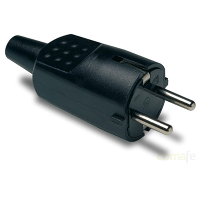 CLAVIJA TT 16A-250V NEGRA FAMATEL - Imagen 1