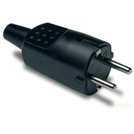 CLAVIJA TT 16A-250V NEGRA FAMATEL - Imagen 1