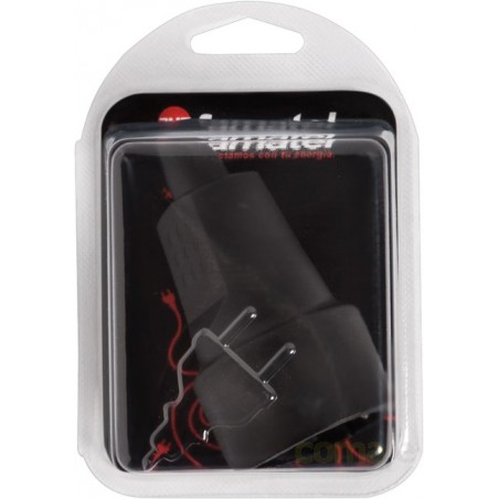 BASE MOVIL TT 16A-250V NEGRA BLISTER FAMATEL - Imagen 1