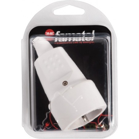 BASE MOVIL TT 16A-250V BLANCA BLISTER FAMATEL - Imagen 1