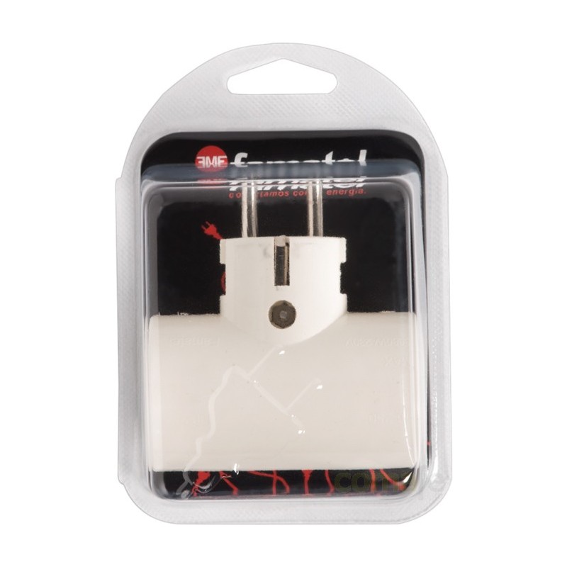 ADAPTADOR TT 16A-250V DOBLE BLISTER FAMATEL - Imagen 1
