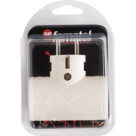 ADAPTADOR TT 16A-250V DOBLE BLISTER FAMATEL - Imagen 1