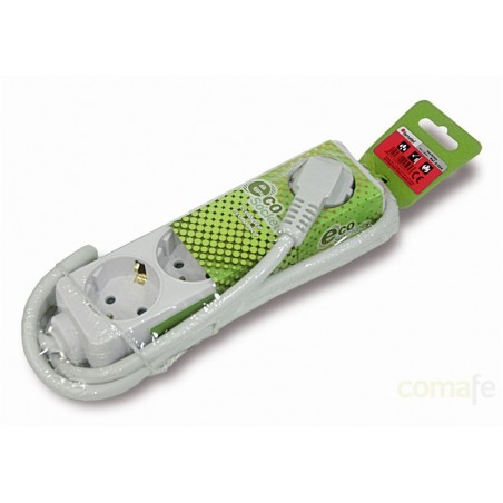 BASE TT 3 TOMAS CON INTERRUPTOR CABLE 3MT FAMATEL - Imagen 1