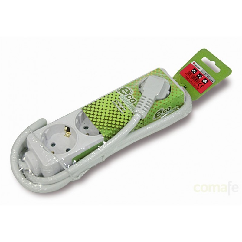 BASE TT 4 TOMAS CON INTERRUPTOR CABLE 3MT FAMATEL - Imagen 1