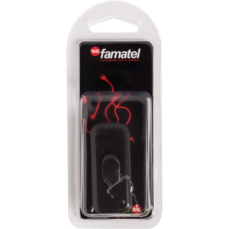 INTERRUPTOR DE PASO 2A-250V NEGRO BLISTER FAMATEL - Imagen 1