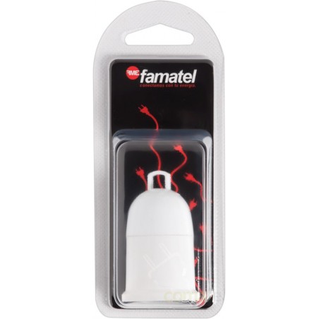 PORTALAMPARAS E-27 PROVISIONAL BLANCO BLISTER FAMATEL - Imagen 1