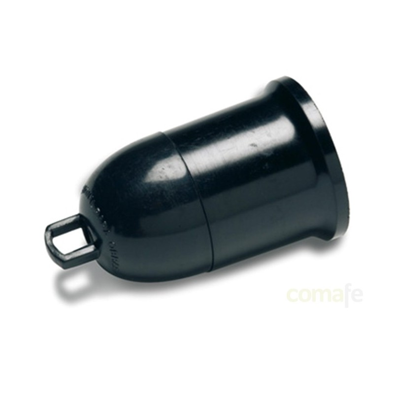 PORTALAMPARAS E-27 PROVISIONAL NEGRO FAMATEL - Imagen 1