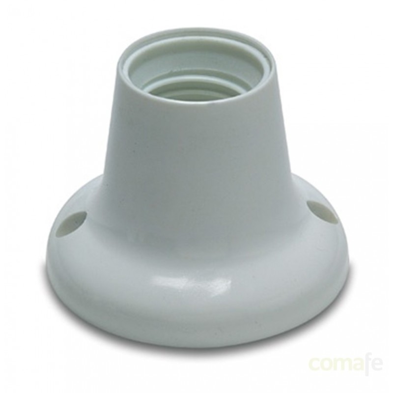 PORTALAMPARAS E-27 ZOCALO RECTO BLANCO FAMATEL - Imagen 1