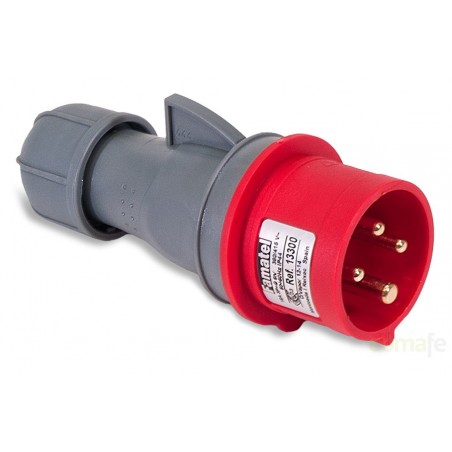 CLAVIJA CETAC 3P+N+T 32A/380-415V IP44 ROJA FAMATEL - Imagen 1