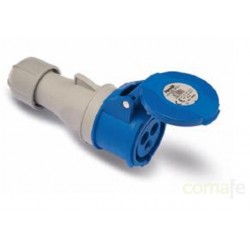 BASE MOVIL CETAC 2P+T 32A/220-240V IP44 AZUL FAMATEL - Imagen 1