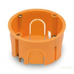 CAJA EMPOTRAR PLADUR REDONDA NARANJA 67x67x39 FAMATEL - Imagen 1