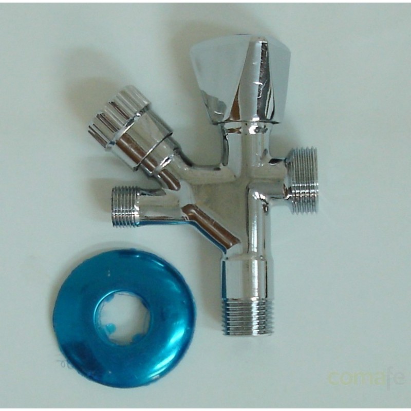 GRIFO COMBI TRADICIONAL LATON CROM 1/2"-3/8"&3/4" - Imagen 1
