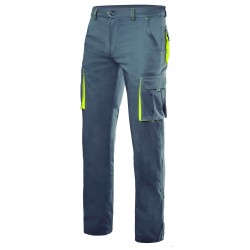 PANTALON ELASTICO MULTIBOLSILLOS GRIS/AM - Imagen 1