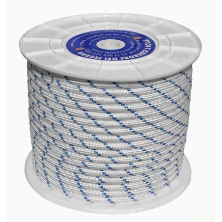 CUERDA DRIZA 6 MM BLANCO/AZUL NYLON - Imagen 1