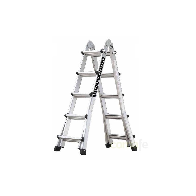 ESCALERA MULTIUSO ALUMINIO 10+10 PELDAÑO - Imagen 1