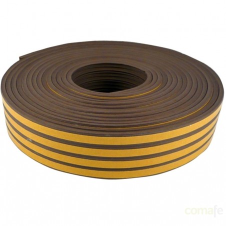 BURLETE CAUCHO PERFIL E MARRON 25MX9MM 107212 BRESME - Imagen 1