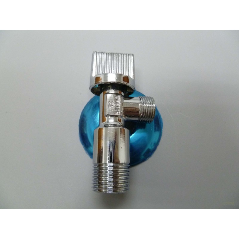 LLAVE ESCUADRA LATON CROMADO 1/2"X3/8" SANEAPLAST - Imagen 1