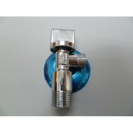 LLAVE ESCUADRA LATON CROMADO 1/2"X3/8" SANEAPLAST - Imagen 1