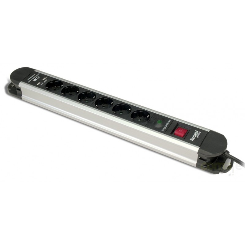 BASE 6 TOMAS +2USB C/INTERRUPTOR CABLE SOBRETENSION FAMATEL - Imagen 1