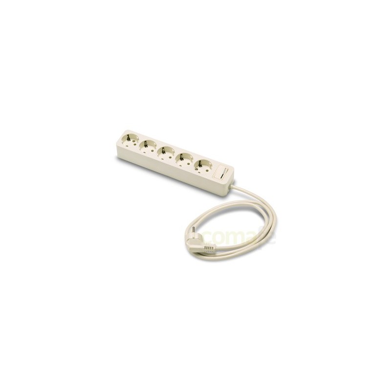 BASE MULTIPLE C/INTERRUPTOR 5 TOMAS (1,5 MT) - Imagen 1