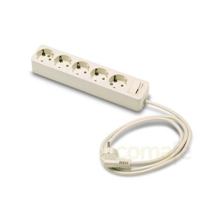 BASE MULTIPLE C/INTERRUPTOR 5 TOMAS (1,5 MT) - Imagen 1