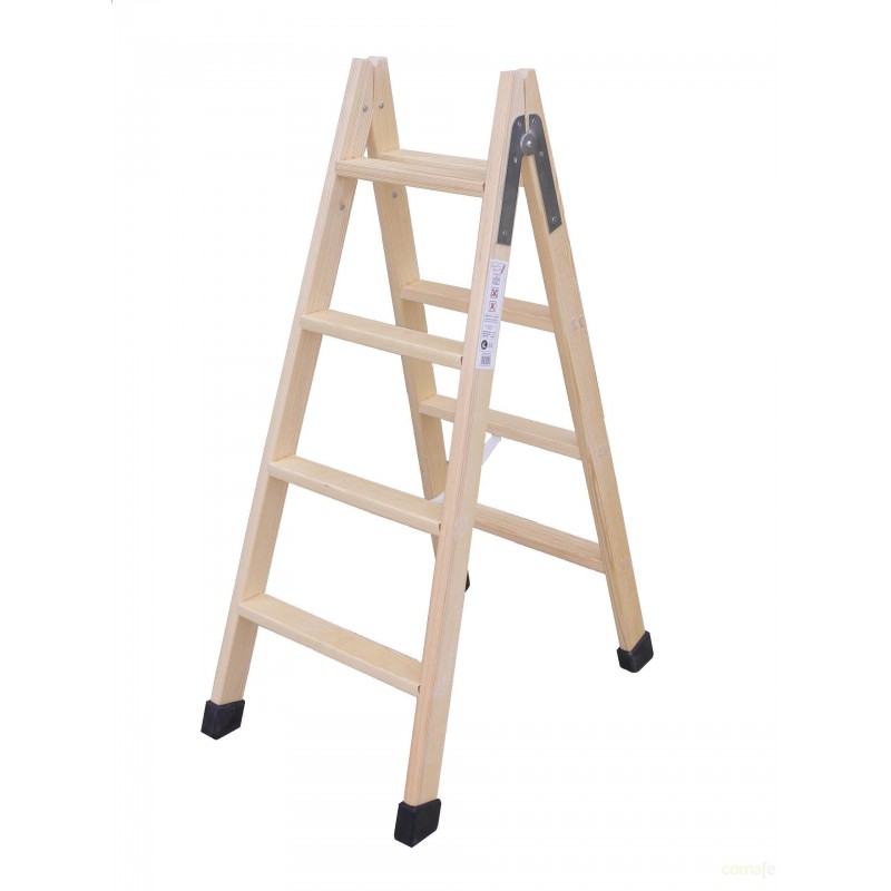 ESCALERA MADERA DOBLE CON TACO 3X3 - Imagen 1