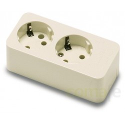 BASE MULTIPLE S/CABLE 2 TOMAS - Imagen 1