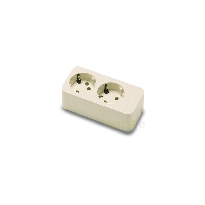 BASE MULTIPLE S/CABLE 2 TOMAS - Imagen 1