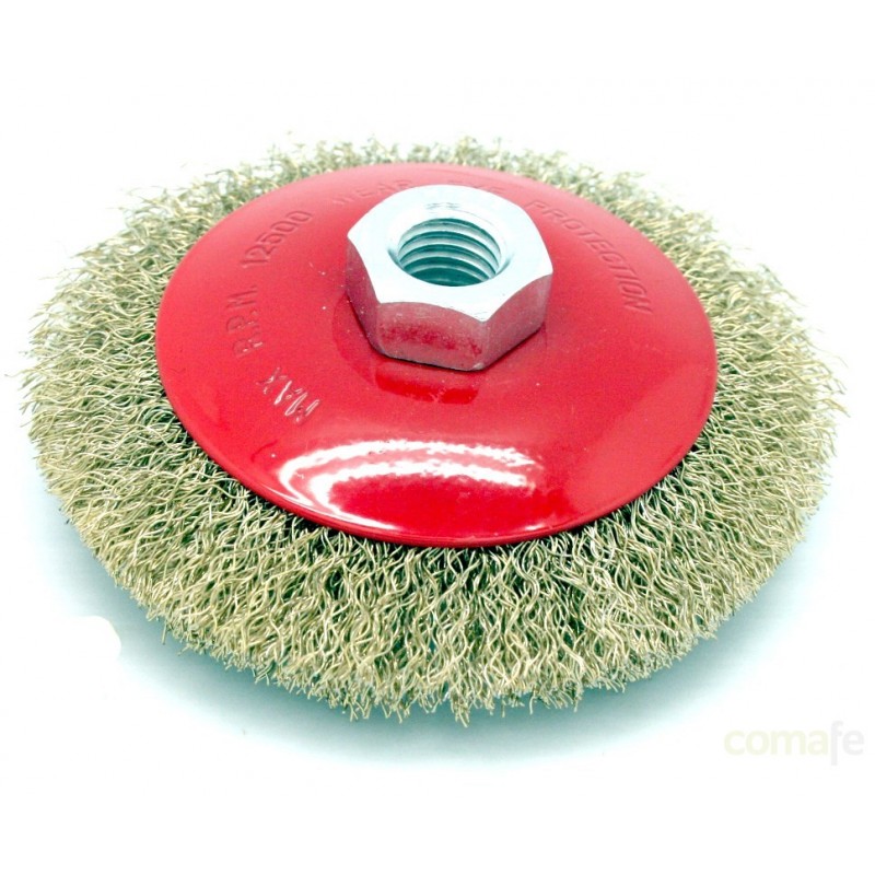 CEPILLO CONICO P/AMOLADORA 100X0,3 MM ACERO - Imagen 1