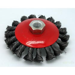 CEPILLO CONICO P/AMOLADORA 95X0,3 MM ACERO TRENZADO - Imagen 1