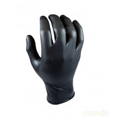 GUANTE NITRILO DESECHABLE ESCAMADO NEGRO GRIPAZZ XL 50PZ - Imagen 1