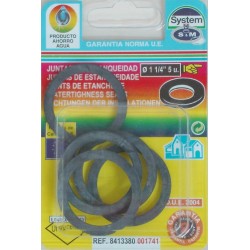 JUNTA FONTAN PLANA 1"1/4 GOMA S&M 5 PZ - Imagen 1