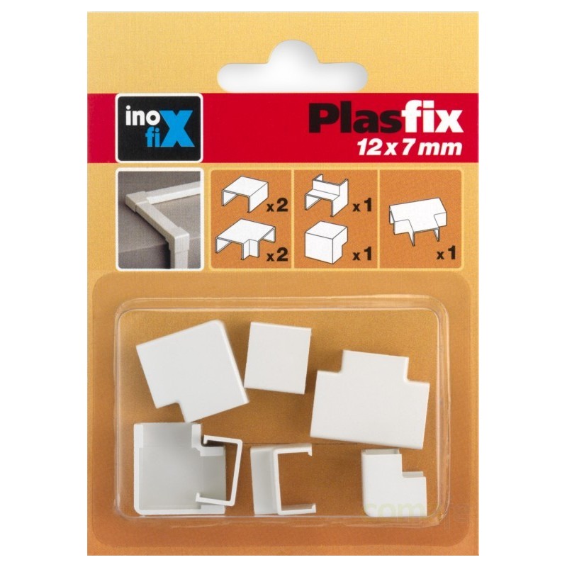 CANALETA ELEC 12X7MM PVC BL ACCS INOFIX - Imagen 1