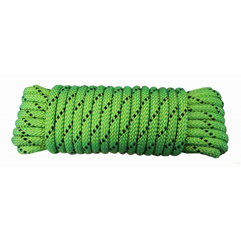 CUERDA ESCALADA DOBLE TRENZADO 6 MM (20 MT) VERDE/NEGRO - Imagen 1