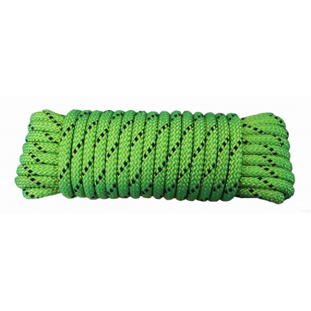 CUERDA ESCALADA DOBLE TRENZADO 6 MM (20 MT) VERDE/NEGRO - Imagen 1