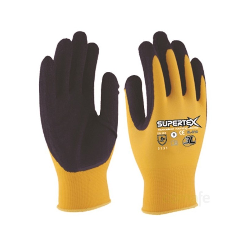 Guante mecanico latex rugoso talla 9 3L