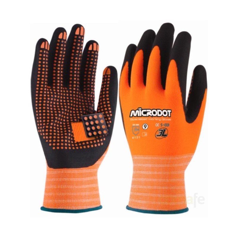 Guante mecanico micropuntos talla 9 nylon/nitrilo 3L Guante mecanico micropuntos talla 9 nylon/nitrilo 3L