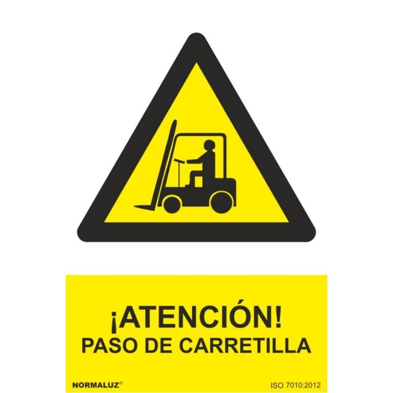 CARTEL SEÑAL 210X300MM PVC PASO CARRETIL - Imagen 1