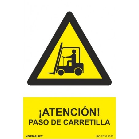CARTEL SEÑAL 210X300MM PVC PASO CARRETIL - Imagen 1
