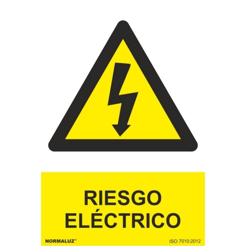 CARTEL SEÑAL 210X300MM PVC RIESGO ELECTR - Imagen 1