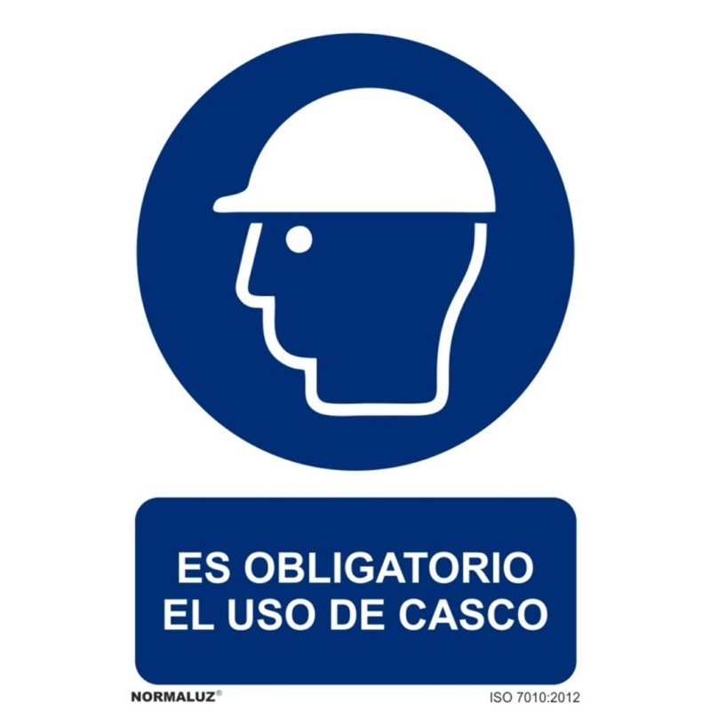 SEÑAL "USO OBLIGATORIO DE CASCO" 21X30 RD20000 - Imagen 1