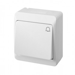 PULSADOR TIM SUP 10A-250V EST ABS BL POO - Imagen 1